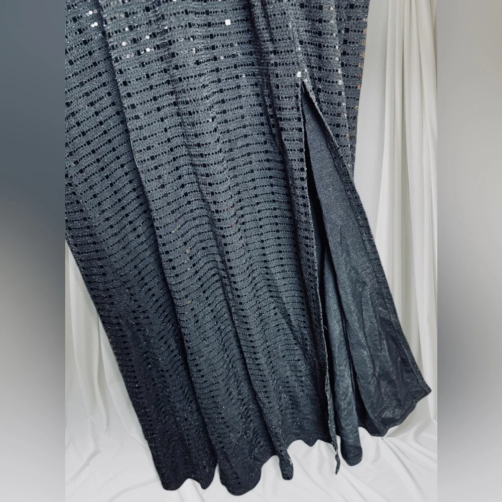 Alexa B Nites Elegant Black Sequin Dress - Picture 4 of 6